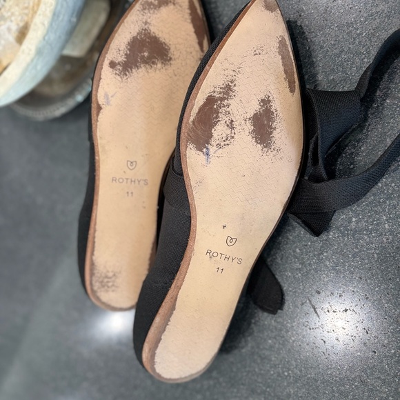 Rothy's | New Mary Jane Bow Flat Black Pointy | Size 11 - Picture 6 of 6